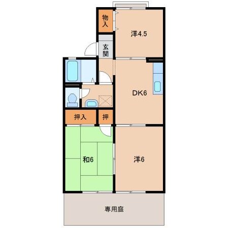 紀伊中ノ島駅 徒歩16分 1階の物件間取画像